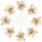 30Pcs Foil Firework Cupcake Toppers Happy Birthday Cake Toppers Sparkle Tinsel Flower Drink Stirrers Cocktail Food Fruit Toothpicks for Valentine's Day Party Supplies Gold